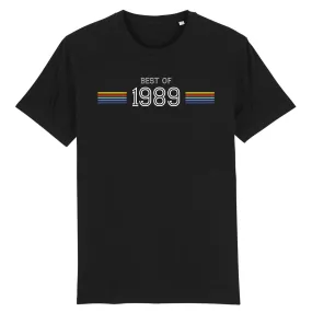 1989 - T-shirt cadeau anniversaire année de naissance 1989 Best of - coton bio - imprimé fr